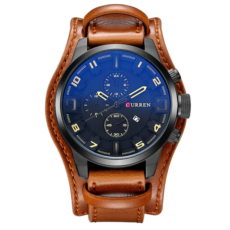 Curren Relógio Masculino de Luxo - Estilo Militar e Steampunk Quartz