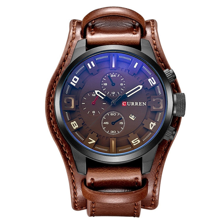 Curren Relógio Masculino de Luxo - Estilo Militar e Steampunk Quartz